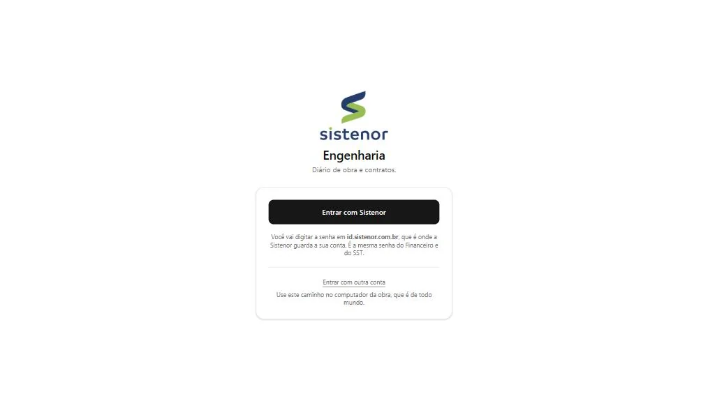Sistenor — Single identity: the same account opens all seven systems